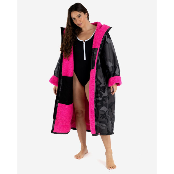 DRYROBE Advance Long Sleeve Schwarz Camo Pink L