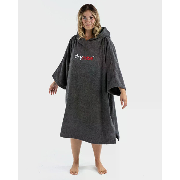 DRYROBE Handtuchmantel Bio-Baumwolle Grau L