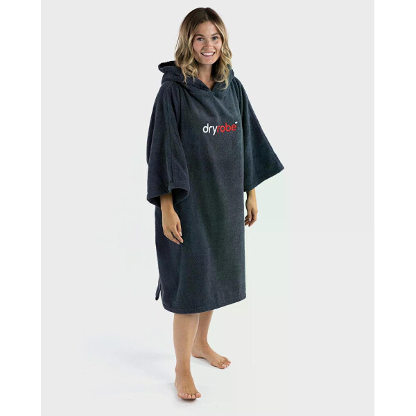 DRYROBE Handtuchmantel Bio-Baumwolle Navy L