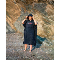 DRYROBE Handtuchmantel Bio-Baumwolle Navy L