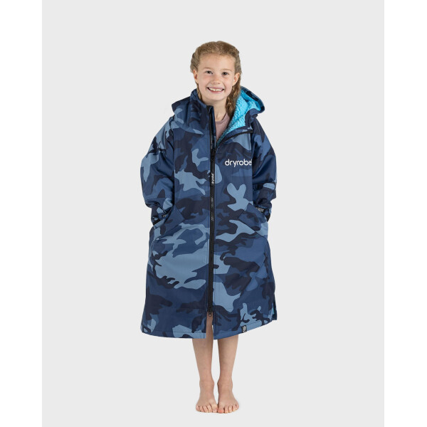 DRYROBE Advance Long Sleeve KIDS Camo Blau 5-9