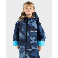 DRYROBE Advance Long Sleeve KIDS Camo Blau 5-9