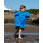 DRYROBE Handtuchmantel Bio KIDS Blau 5-9