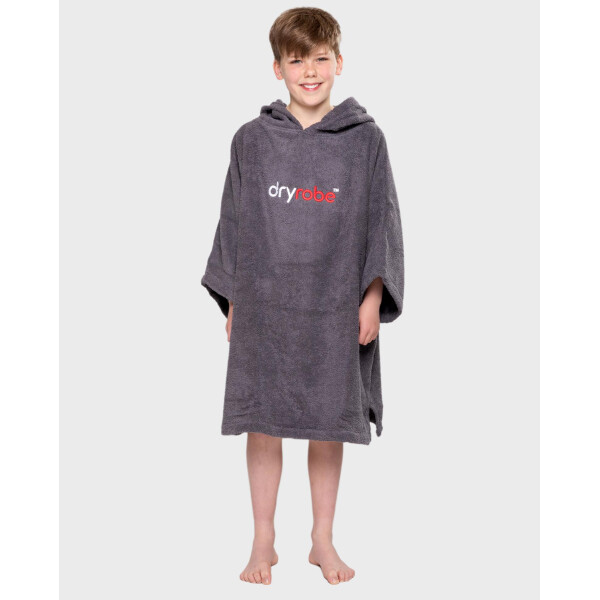DRYROBE Handtuchmantel Bio KIDS Grau 10-13