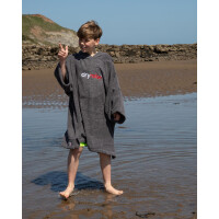 DRYROBE Handtuchmantel Bio KIDS Grau 10-13