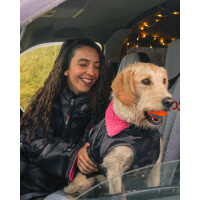 DRYROBE Dog Coat Hundemantel Schwarz Camo Pink XXL