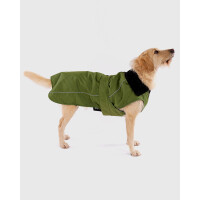 DRYROBE Dog Coat Hundemantel DunkelgrünSchwarz XXL