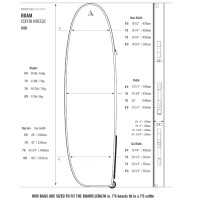 ROAM Boardbag Surfboard Coffin Wheelie 6.6