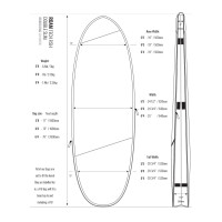 ROAM Boardbag Surfboard Tech Bag Double Fish 5.8