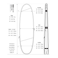 ROAM Boardbag Surfboard Tech Bag Double Fun 7.0