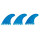 ROAM Thruster Fin Set Allround Med one tab Blau