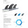ROAM Thruster Fin Set Allround Large one tab Schw