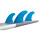 ROAM Thruster Fin Set Allround Med two tab blue