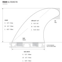 ROAM Thruster Fin Set Allround Large two tab blue