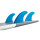 ROAM Thruster Fin Set Allround Large two tab blue