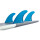 ROAM Thruster Fin Set Performer Large one tab blue