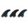 ROAM Thruster Fin Set Performer Med two tab black