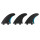 ROAM Thruster Fin Set Performer Large two tab blk