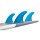ROAM Thruster Fin Set Performer Large two tab blue