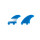 ROAM Sidebite Fin Set Medium two tab Blau